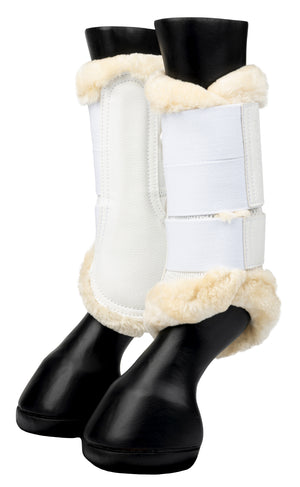 Guêtres de Protection LeMieux Fleece Edged Mesh - Blanc/Naturel - produit