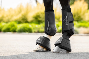 Guêtres de Dressage LeMieux Motionflex - Noir - mise en situation