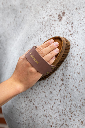 Brosse Artisan Soft Speckled LeMieux - Marron - mise en situation