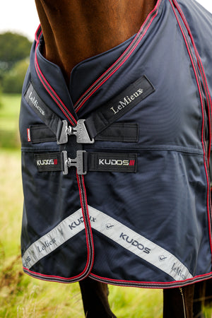 Couverture d'extérieur LeMieux Kudos Thermo Layer 300g, coloris Navy, détail