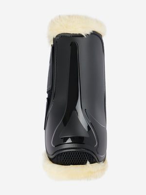 Guêtres de Dressage LeMieux Motionflex Col Polaire, coloris Black/Natural, vue produit