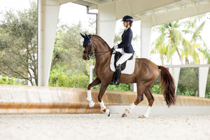 Tapis de Dressage LeMieux ProSorb 2 Poches - Blanc - vue lifestyle