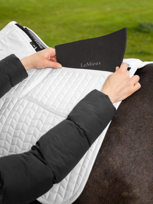 Tapis de CSO LeMieux ProSorb 2 Poches, coloris White, détail