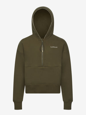Sweat à capuche demi-zippé Young Rider Hettie, coloris Alpine, vue produit