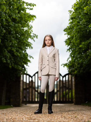 LeMieux Young Rider Kennedy veste de concours Stone en situation
