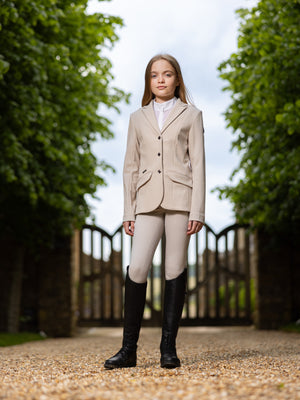 LeMieux Young Rider Kennedy veste de concours Stone en situation