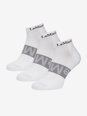 Chaussettes de sport LeMieux (lot de 3) — Blanc