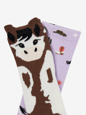 Chaussettes en coton Mini LeMieux (lot de 2) Lilas