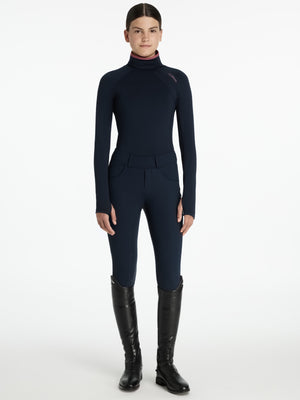 Maillot col montant Savannah Young Rider Navy detail