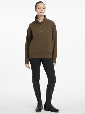 Sweat col zippé Keira, coloris Alpine, vue produit