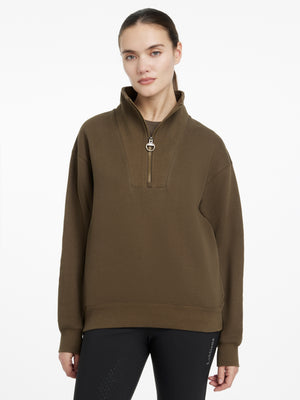 Sweat col zippé Keira, coloris Alpine, vue produit