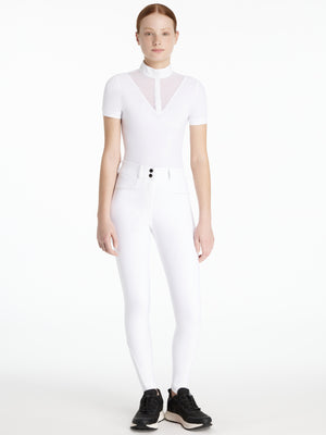 Pantalon Izzy grip genoux LeMieux White detail