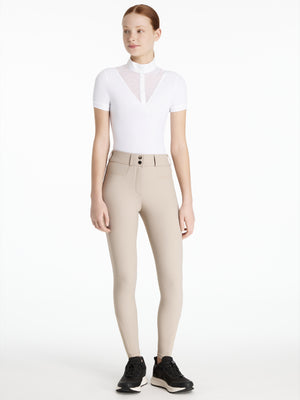 Pantalon Izzy grip genoux LeMieux Almond detail
