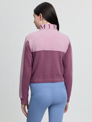 LeMieux Young Rider Kate crop sweat quart de zip Mallow