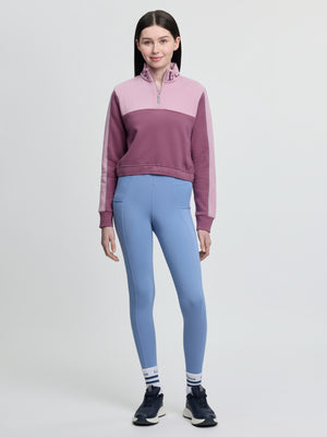 LeMieux Young Rider Kate crop sweat quart de zip Mallow
