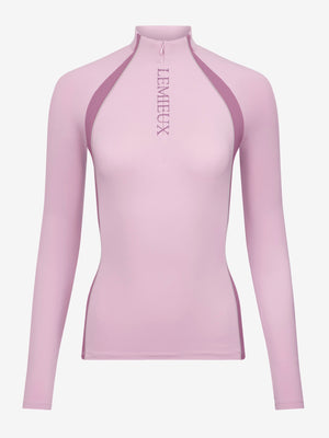Maillot de corps à manches longues en tissu mesh Philippa — Fondant