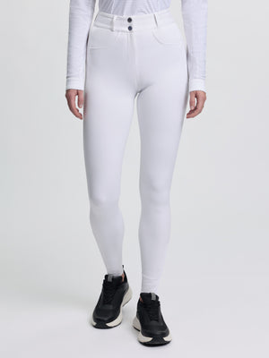Pantalon d'Équitation LeMieux Cami Sculpt Fond Silicone - Blanc - mise en situation