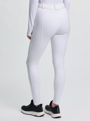 Pantalon d'Équitation LeMieux Cami Sculpt Fond Silicone - Blanc - mise en situation
