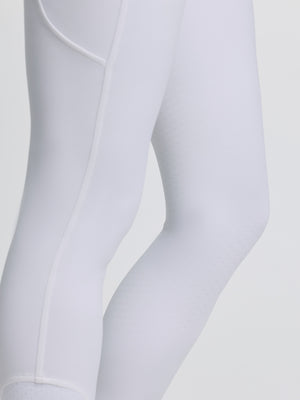 Pantalon d'Équitation LeMieux Cami Sculpt Fond Silicone - Blanc - mise en situation