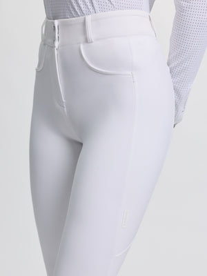 Pantalon d'Équitation LeMieux Cami Sculpt Fond Silicone - Blanc - mise en situation