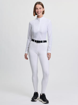 Pantalon d'Équitation LeMieux Cami Sculpt Fond Silicone - Blanc - mise en situation