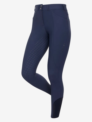Pantalon d'Équitation LeMieux Brilliance Fond Intégral Silicone - bleu marine - photo produit