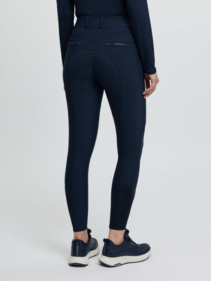 Pantalon d'Équitation LeMieux Brilliance Fond Intégral Silicone, coloris Navy, vue produit