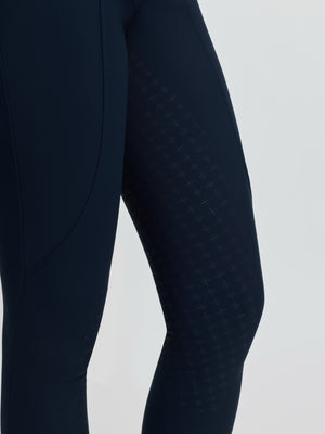 Pantalon d'Équitation LeMieux Brilliance Fond Intégral Silicone, coloris Navy, vue produit