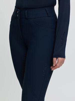 Pantalon d'Équitation LeMieux Brilliance Fond Intégral Silicone, coloris Navy, vue produit