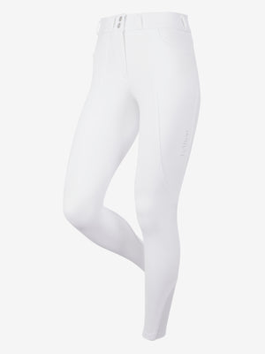 Pantalon d'Équitation LeMieux Brilliance Fond Intégral Silicone - blanc - photo produit
