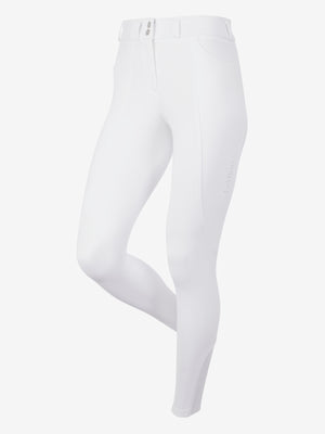 Pantalon d'Équitation LeMieux Brilliance Fond Intégral Silicone - blanc - photo produit