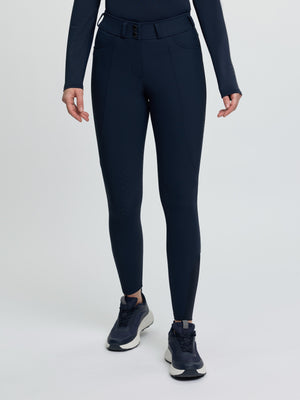 Pantalon d'Équitation LeMieux Brilliance Grip Silicone Genoux - bleu marine - photo produit