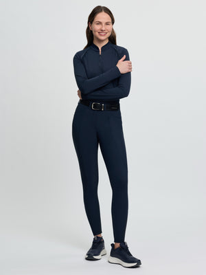 Pantalon d'Équitation LeMieux Brilliance Grip Silicone Genoux - bleu marine - photo produit