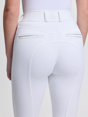 Pantalon d'Équitation LeMieux Brilliance Grip Silicone Genoux - blanc - photo produit