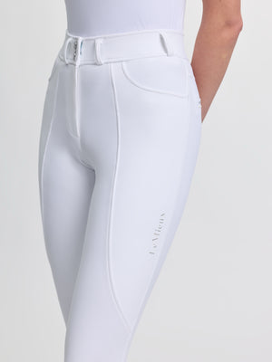 Pantalon d'Équitation LeMieux Brilliance Grip Silicone Genoux - blanc - photo produit
