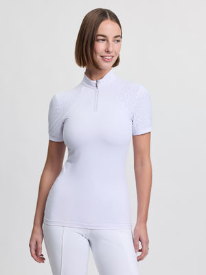 Chemisier de concours Brilliance Verity manches courtes - Blanc - photo produit