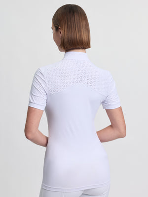 Chemisier de concours Brilliance Verity manches courtes - Blanc - photo produit