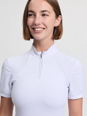 Chemisier de concours Brilliance Verity manches courtes - Blanc - photo produit