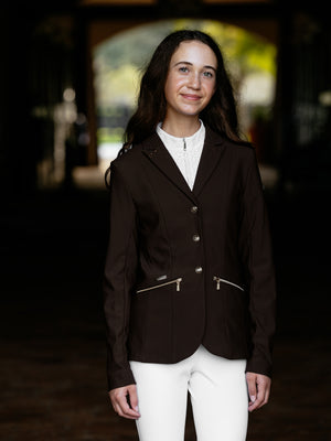 Veste de Concours Brilliance Junior Pro LeMieux - Espresso Bronze - mise en situation