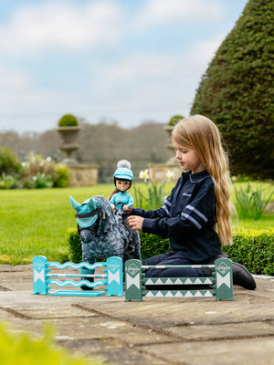 Ensemble de Saut d'Obstacles Toy Pony LeMieux Azure - Azure - mise en situation