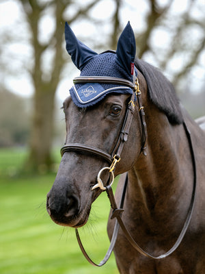 Bonnet anti-mouches LeMieux Classique Navy en situation