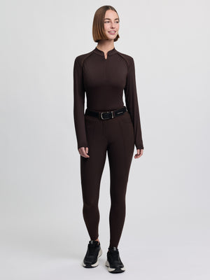 Pantalon d'Équitation LeMieux Brilliance Grip Silicone Genoux - espresso - photo produit