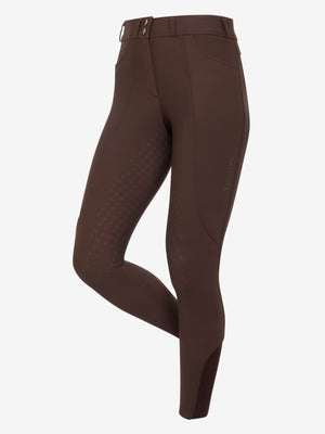 Pantalon d'Équitation LeMieux Brilliance Fond Intégral Silicone - expresso - photo produit