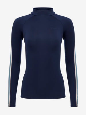 Haut technique à col cheminée Talia — Navy