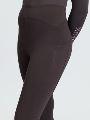 LeMieux Young Rider Nell pantalon gratté sans fermeture Cocoa