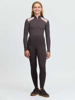 LeMieux Young Rider Nell pantalon gratté sans fermeture Cocoa