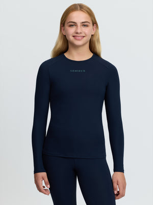 Haut technique hybride Young Rider Navy porte