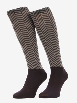 Chaussettes d'équitation Footsie à chevrons Heritage LeMieux