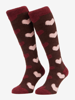 Chaussettes douillettes à motif cœur LeMieux