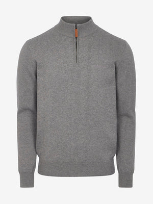Pull homme à demi-zip en maille